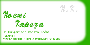 noemi kapsza business card