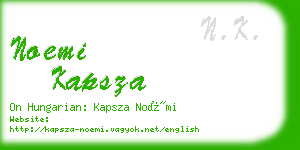 noemi kapsza business card